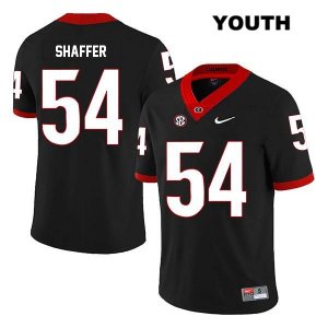 Youth Georgia Bulldogs NCAA #54 Justin Shaffer Nike Stitched Black Legend Authentic College Football Jersey JYT7254FY